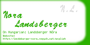 nora landsberger business card